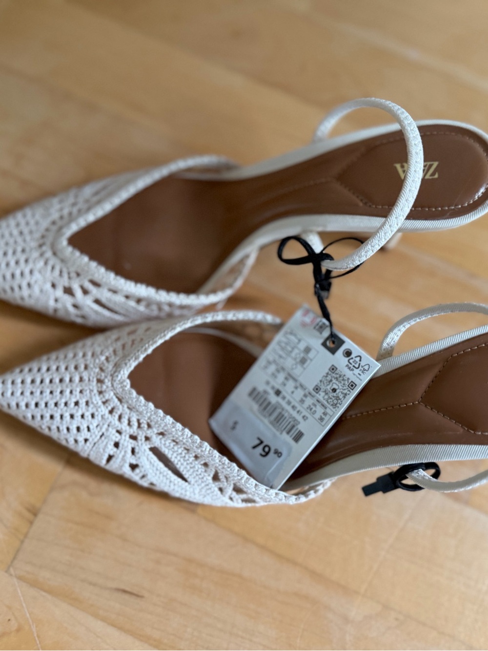Brand New Crochet Slingback Heels – Size 6.5